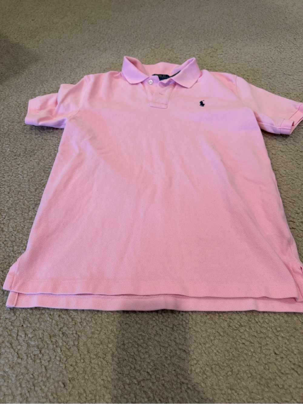 Ralph Lauren Light Pink Polo Shirt with Embroidered Pony